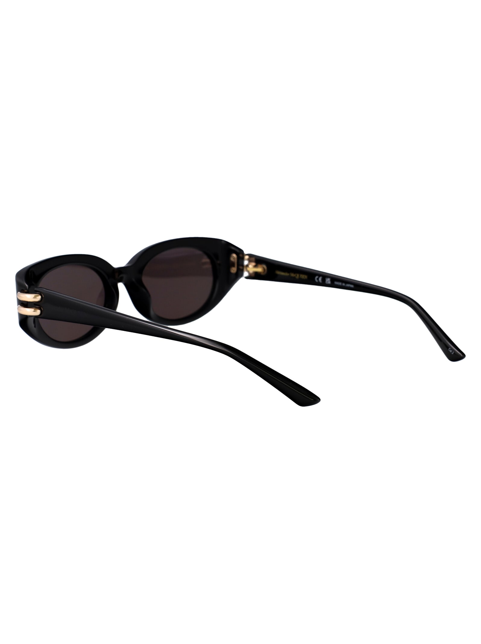 Alexander Mcqueen Eyewear Rectangular Frame Sunglasses In Black-black-grey