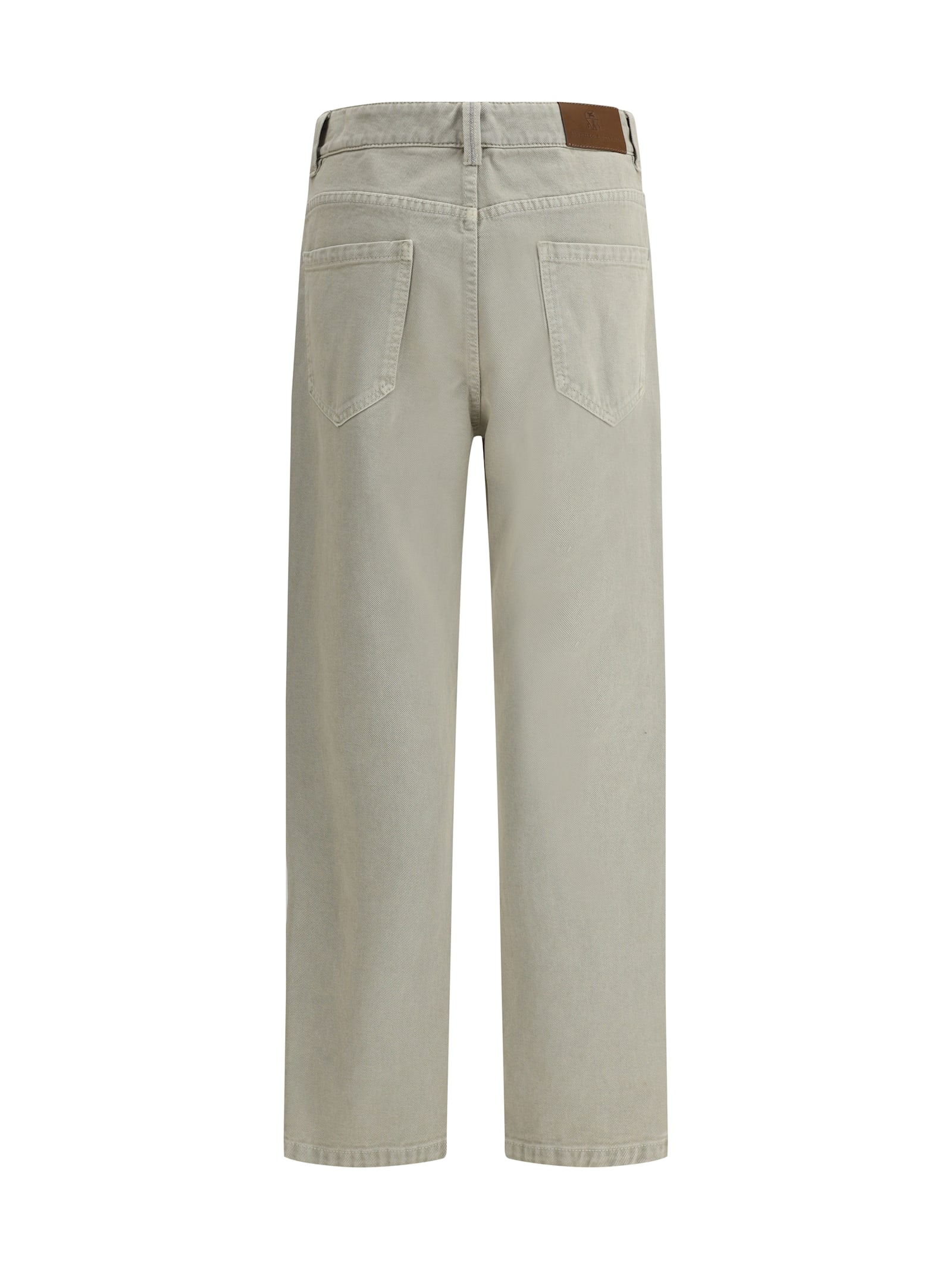 Brunello Cucinelli Straight Dyed Jeans In Gray