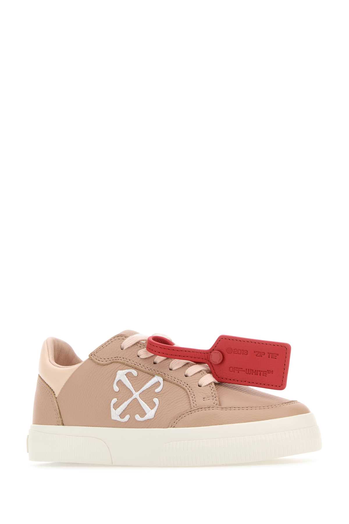 Shop Off-white Powder Pink Leather New Low Vulcanized Sneakers In Lightpink