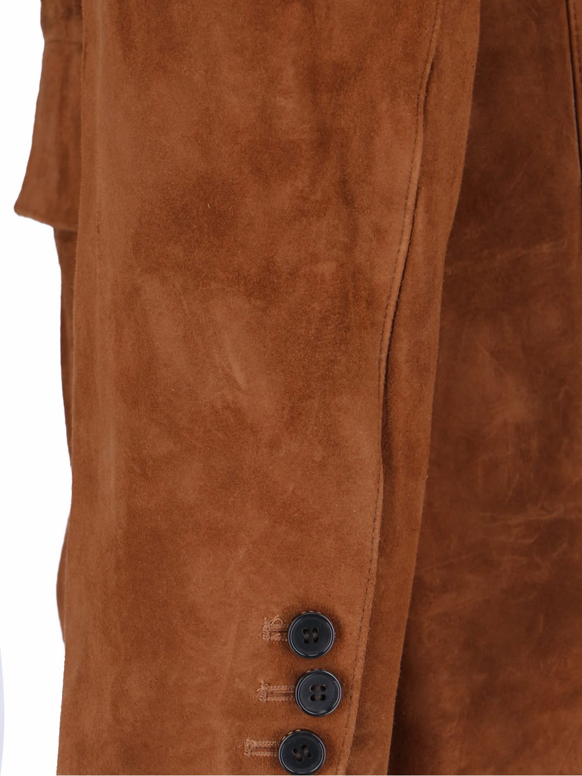 Shop Tonywack Single-breasted Suede Jacket In Brown