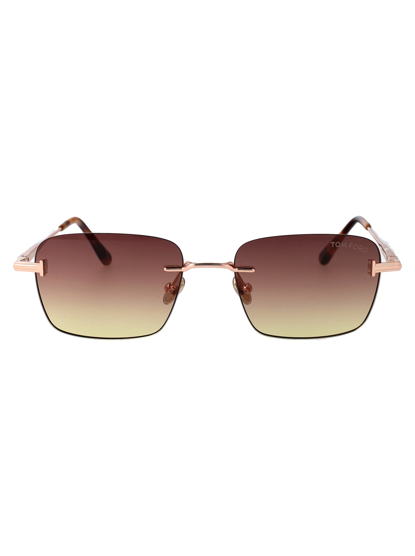 Tom Ford Jake Rectangle-frame Sunglasses In Multi
