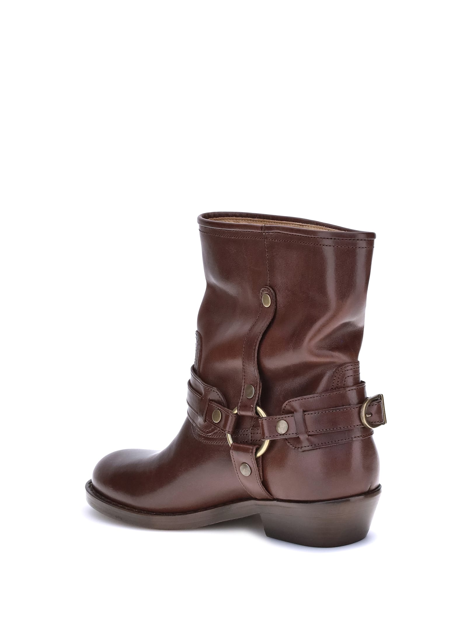 Isabel Marant Leather Buckle Ankle Boots