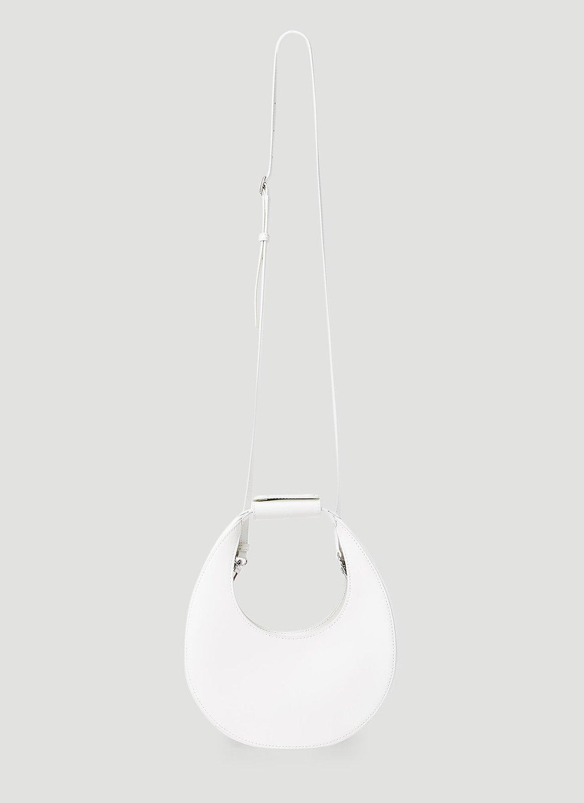 Staud Moon Mini Top Handle Bag In White