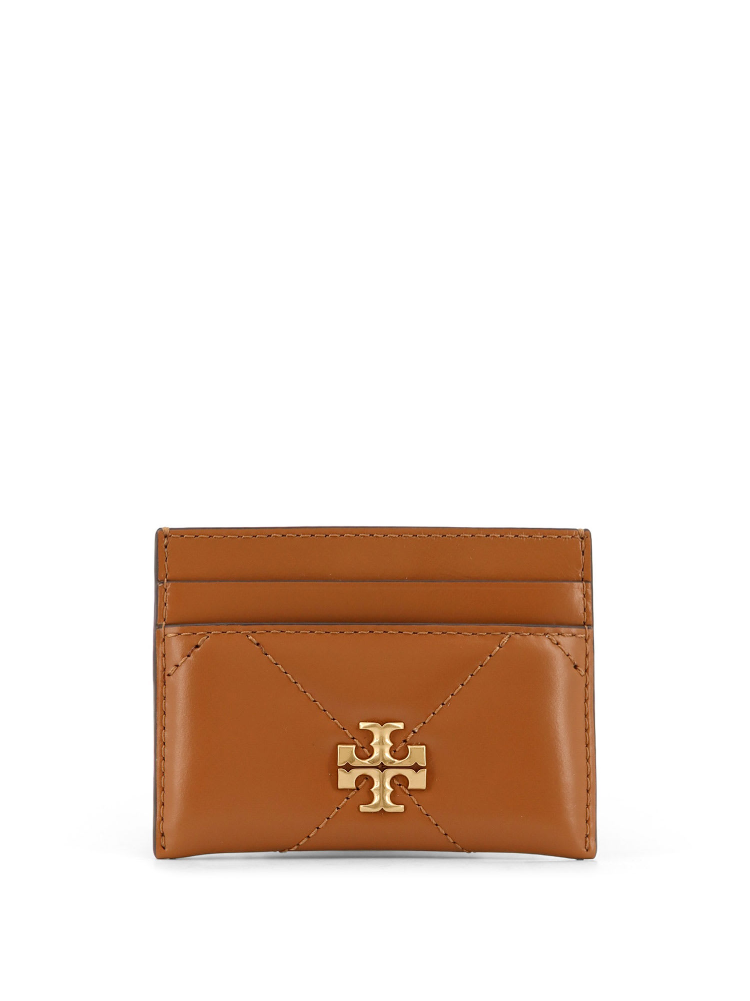 Tory Burch Kira Matelassé Leather Cardholder In Brown