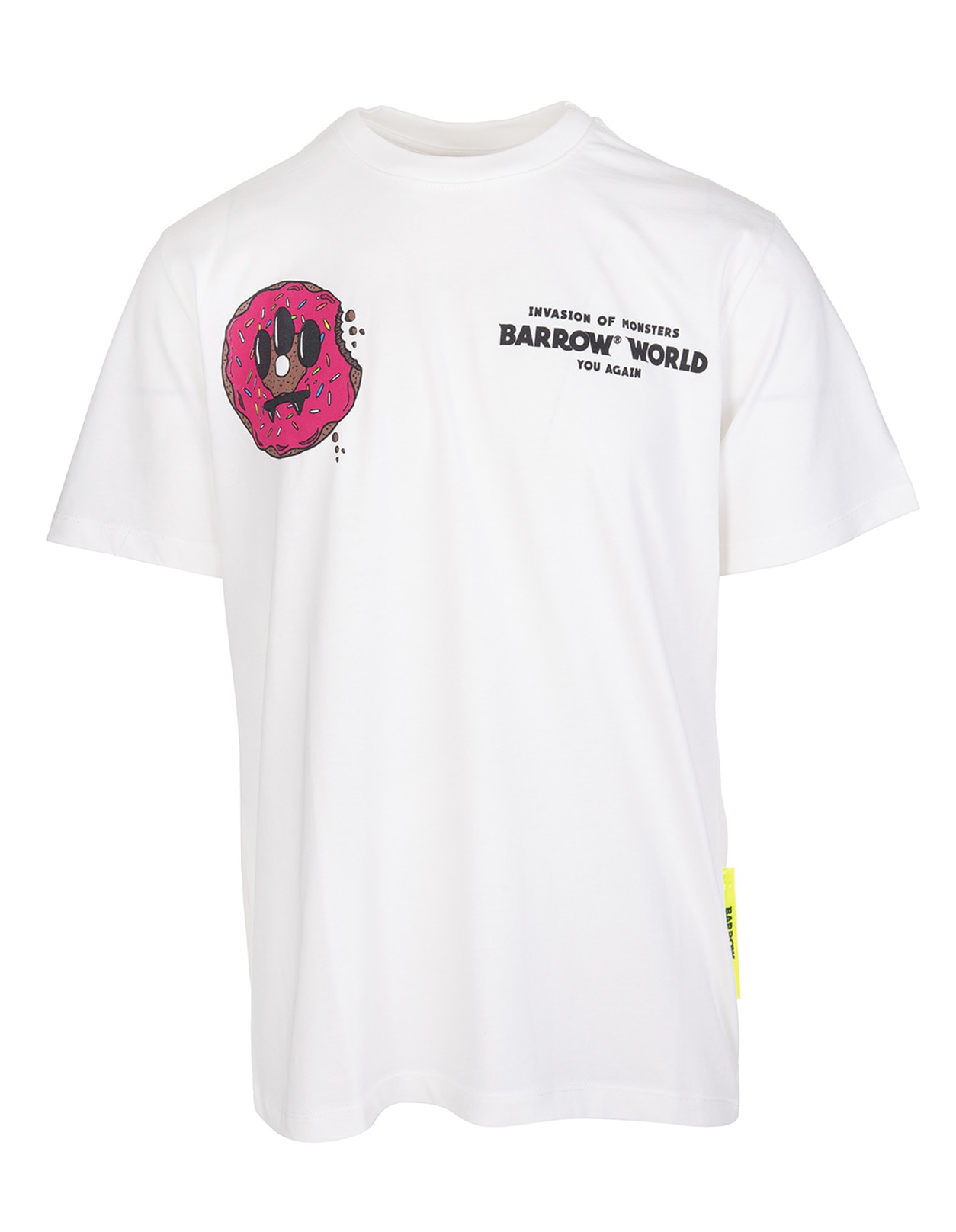 Click to view more detailed imagery on our partner's website Barrow White T-shirt With Donuts Logo Print In Off White