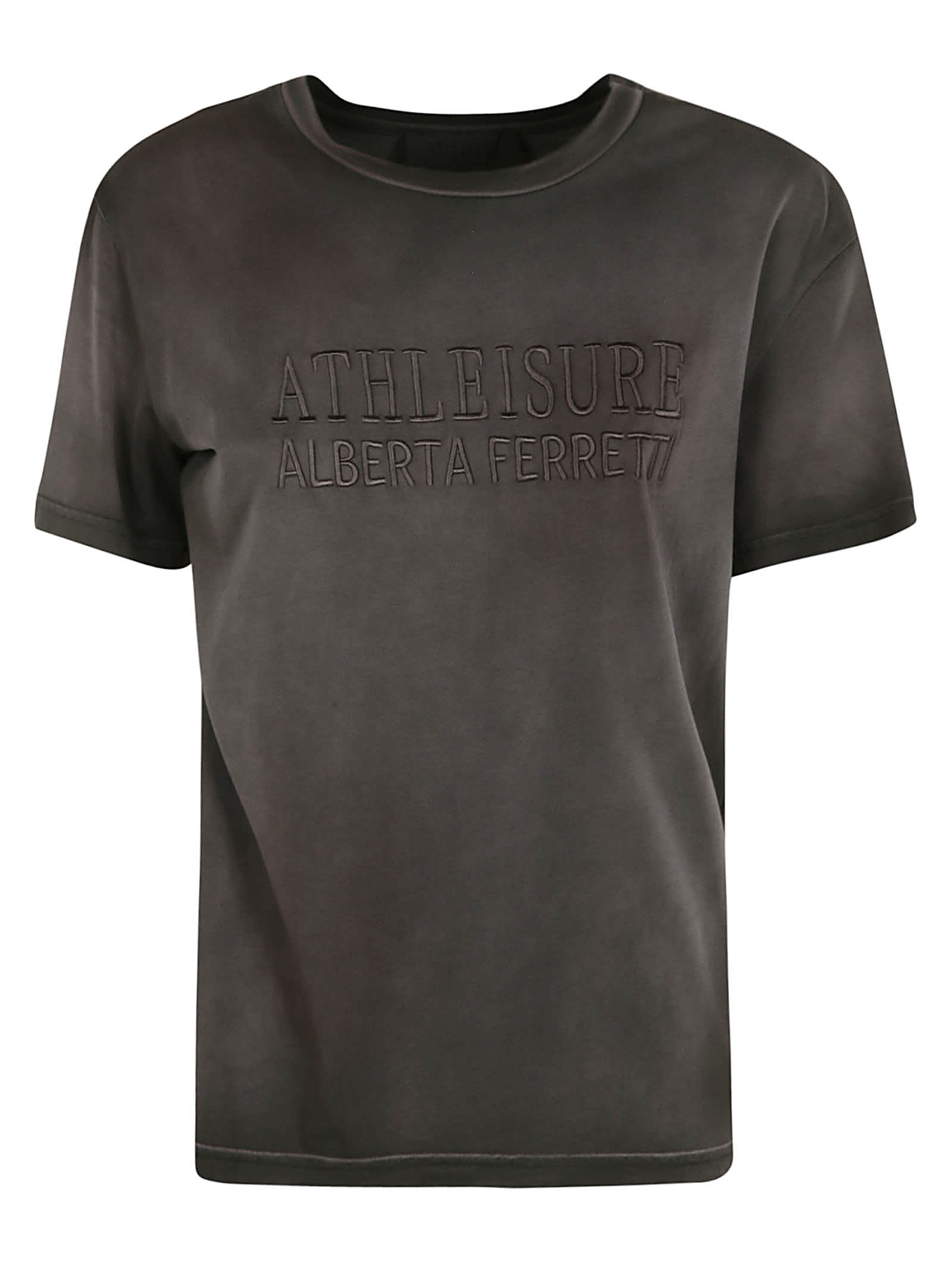 Alberta Ferretti Vintage Effect Embossed Logo T-shirt