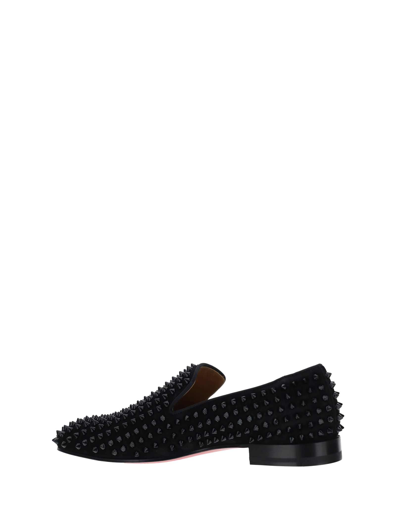 Shop Christian Louboutin Dandelion Loafers In Black/black