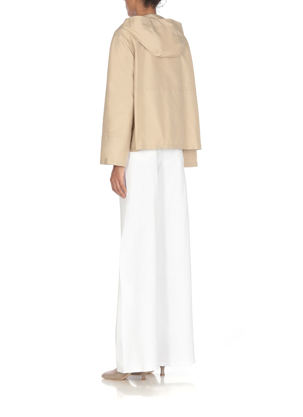 Fay Waterproof Short Parka Jacket In Beige