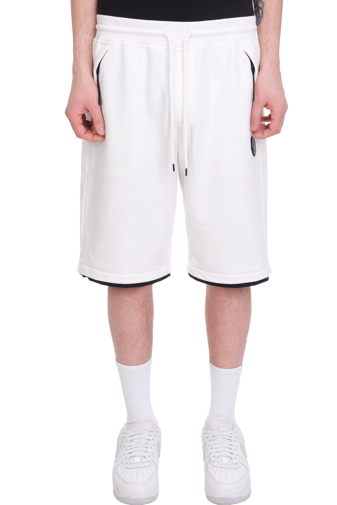 C.P. Company Shorts In White Cotton