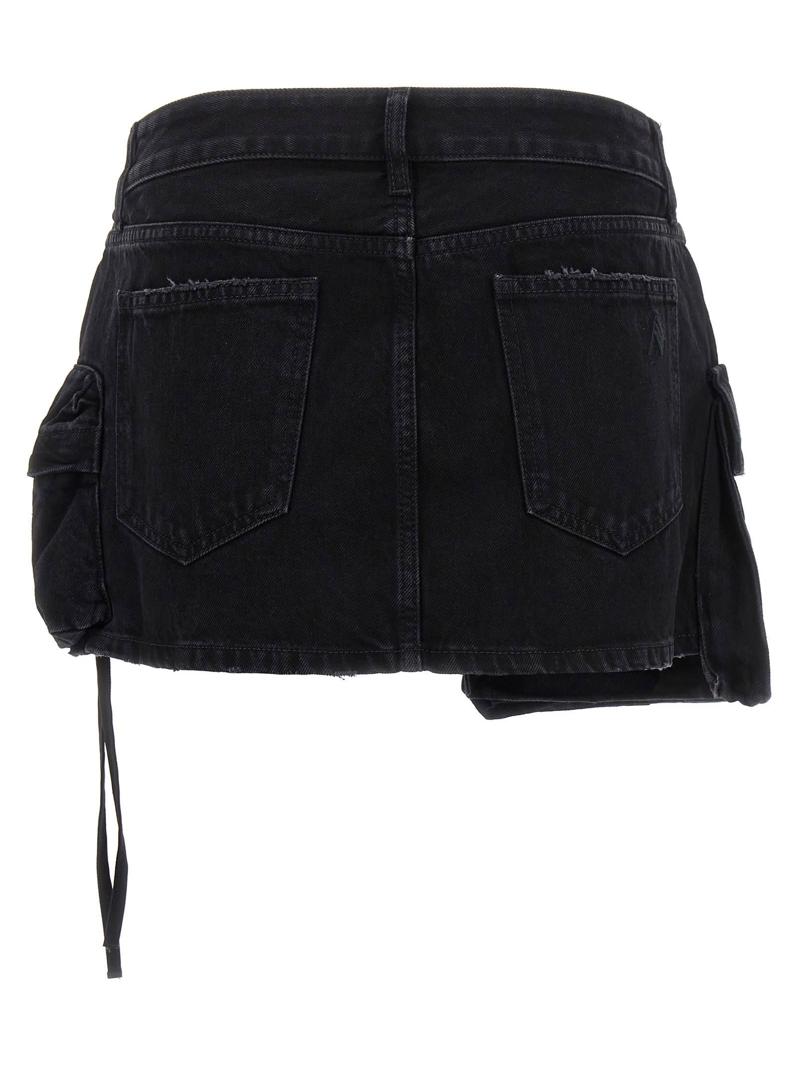 Shop Attico Fay Mini Skirt In Black