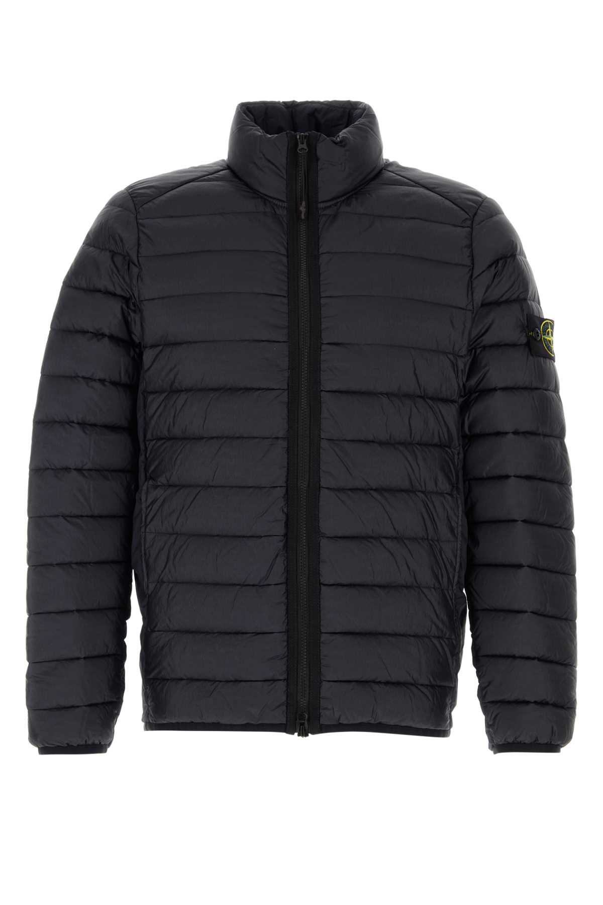 Shop Stone Island Midnight Blue Nylon Down Jacket In Navyblue