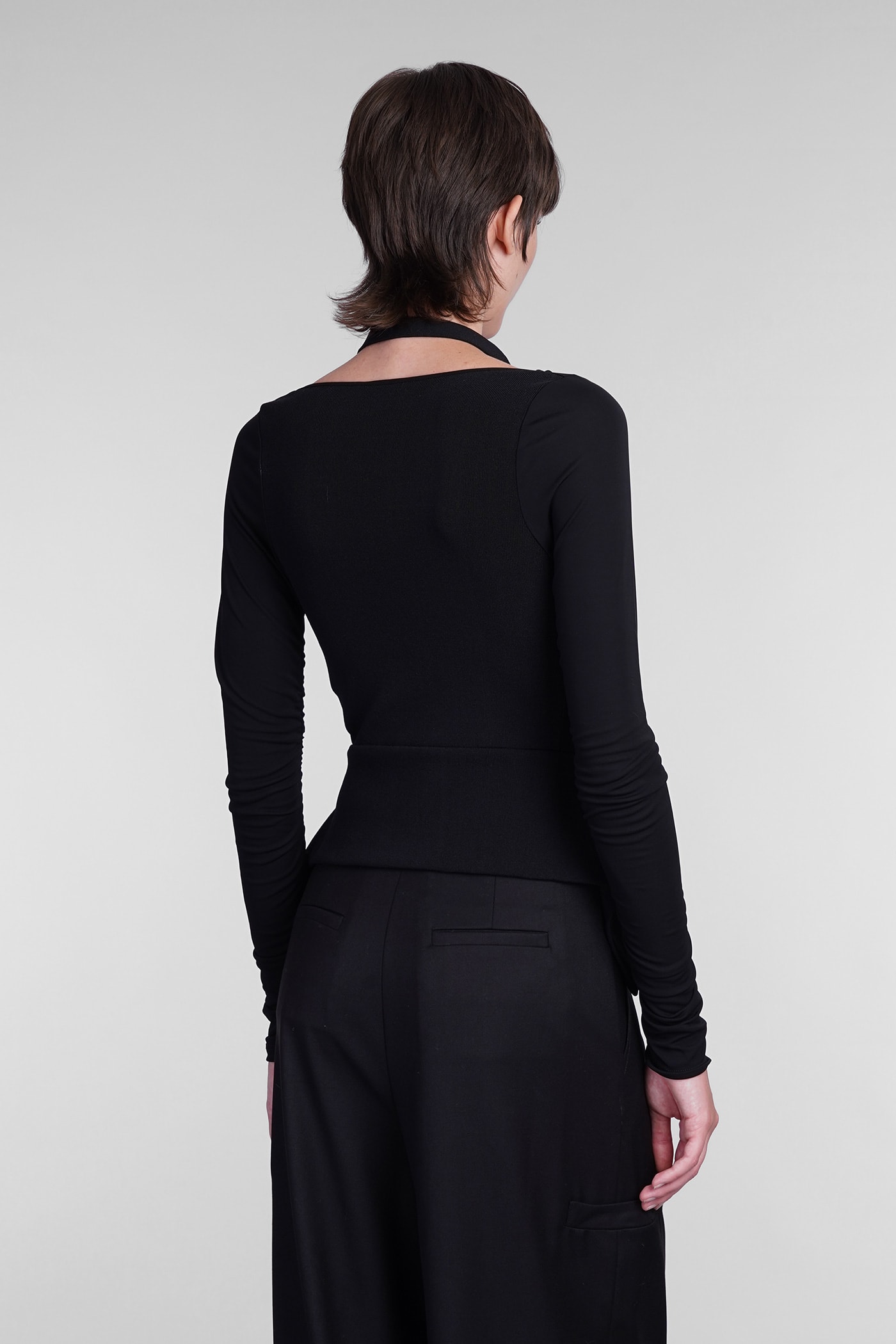 Shop Andreädamo Topwear In Black Viscose