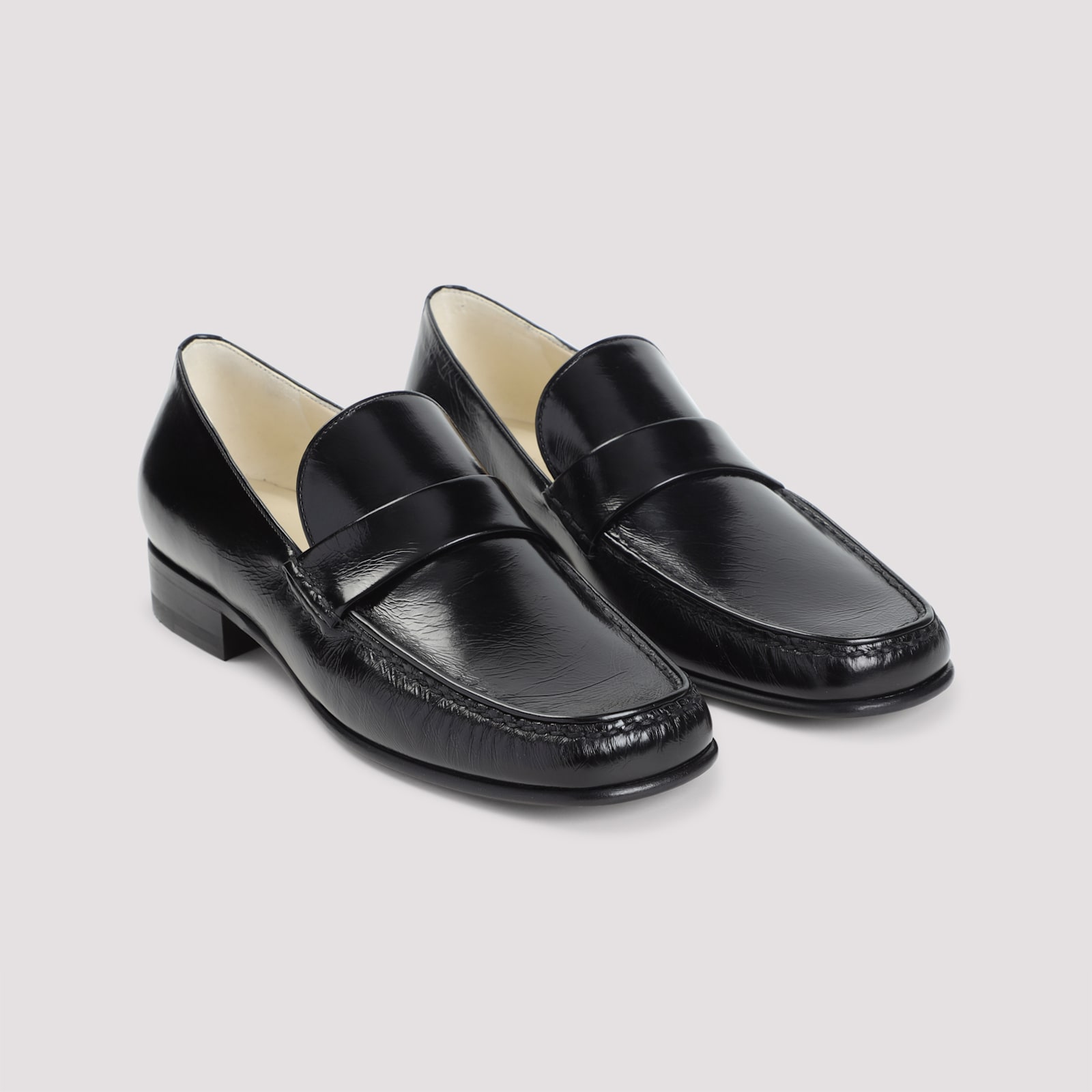 Phoebe Philo Calf Leather Loafers In Black