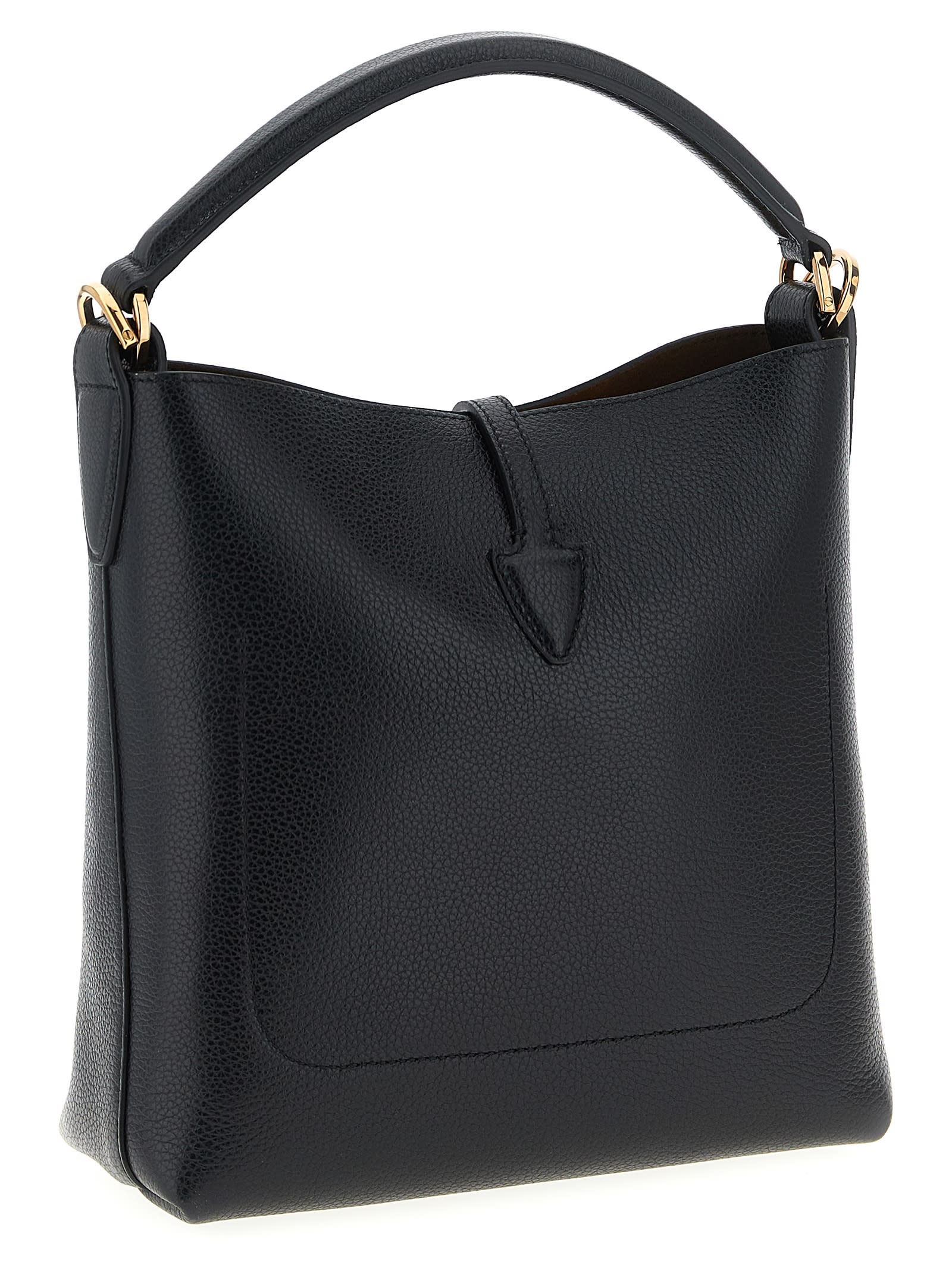 Tod's T-timeless Mini Leather Bucket In Black