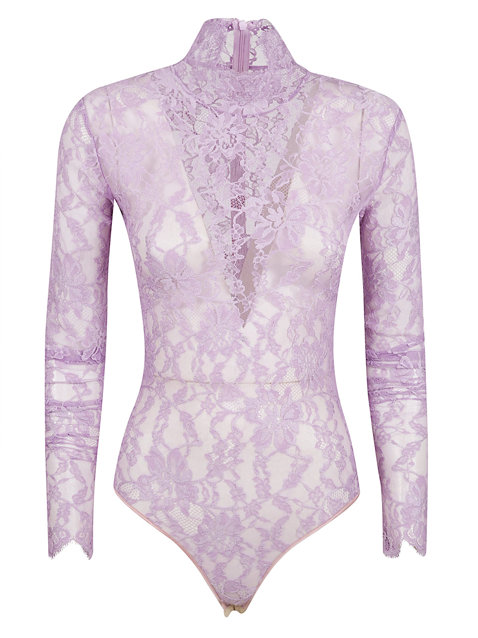Valentino Body With Raised Neck In Purple