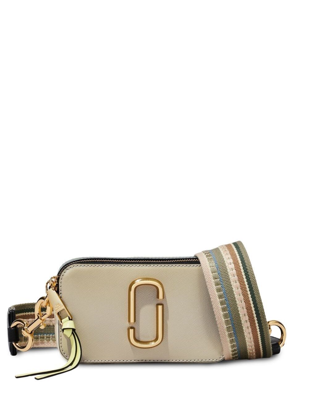 The Snapshot Colorblocked Beige Leather Crossbody Bag Marc Jacobs Woman
