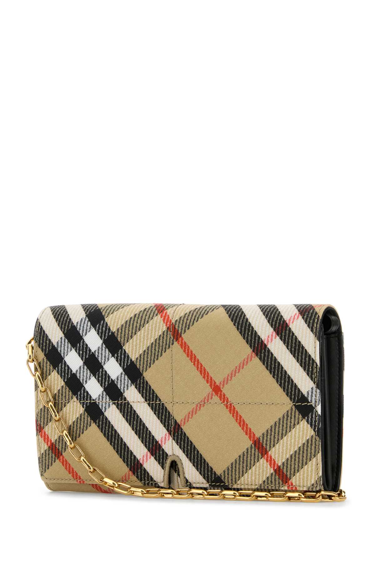 Burberry Women Printed Canvas Snip Wallet In Sandipcheck