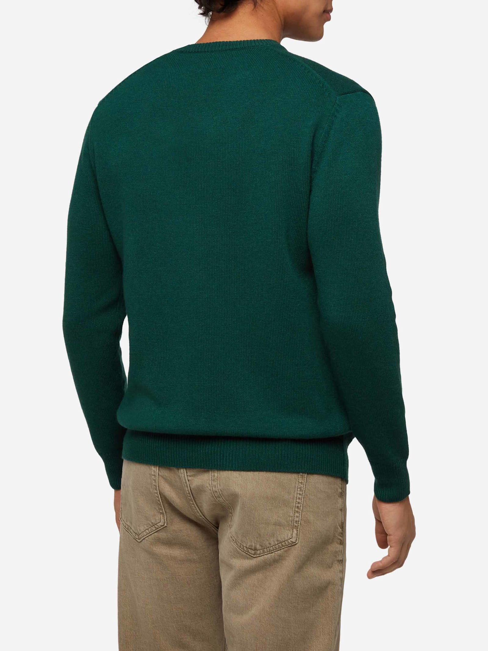 Mc2 Saint Barth Green Sweater Heron With Snoopy Jacquard Snoopy Peanuts® Special Edition In Green