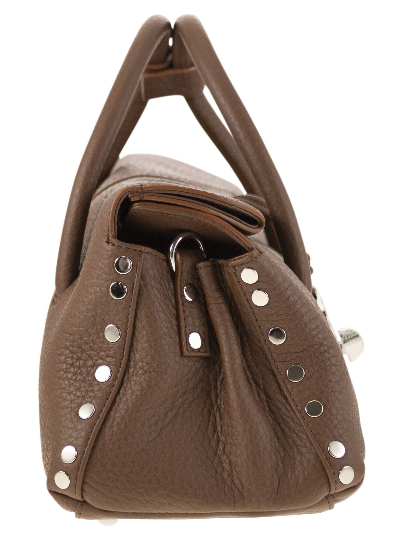 Zanellato Dotta - Grained Leather Bag S In Brown