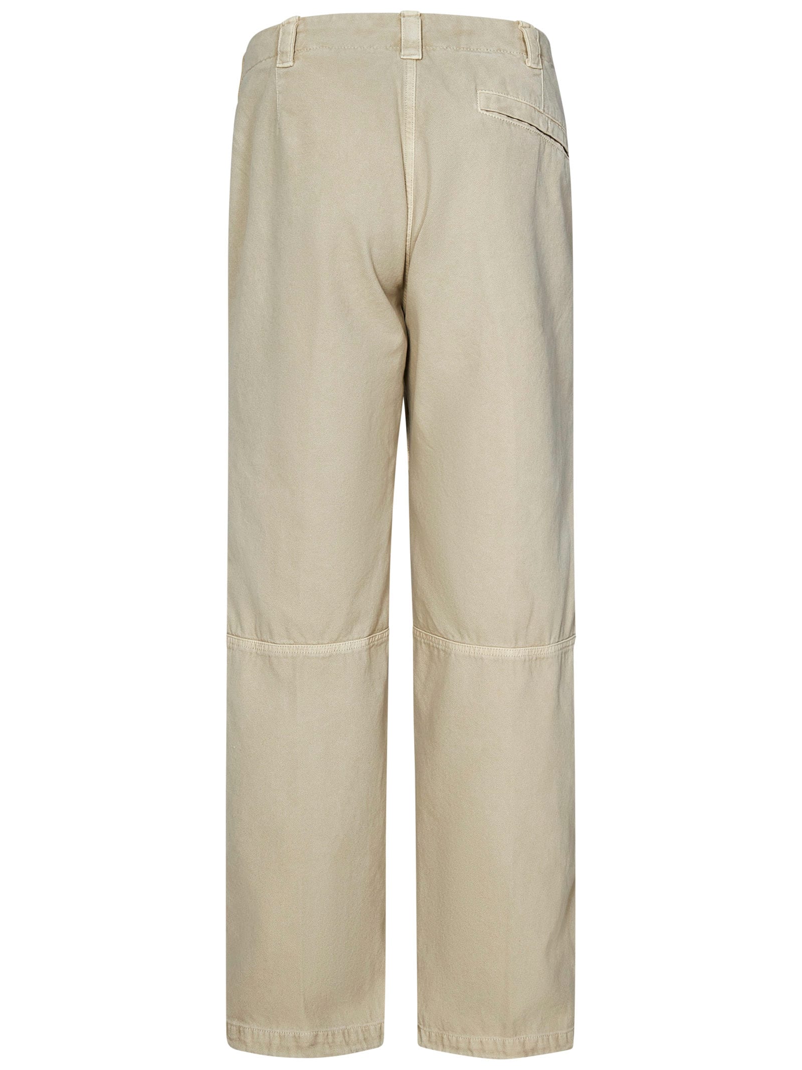 Shop Stone Island Trousers In Beige