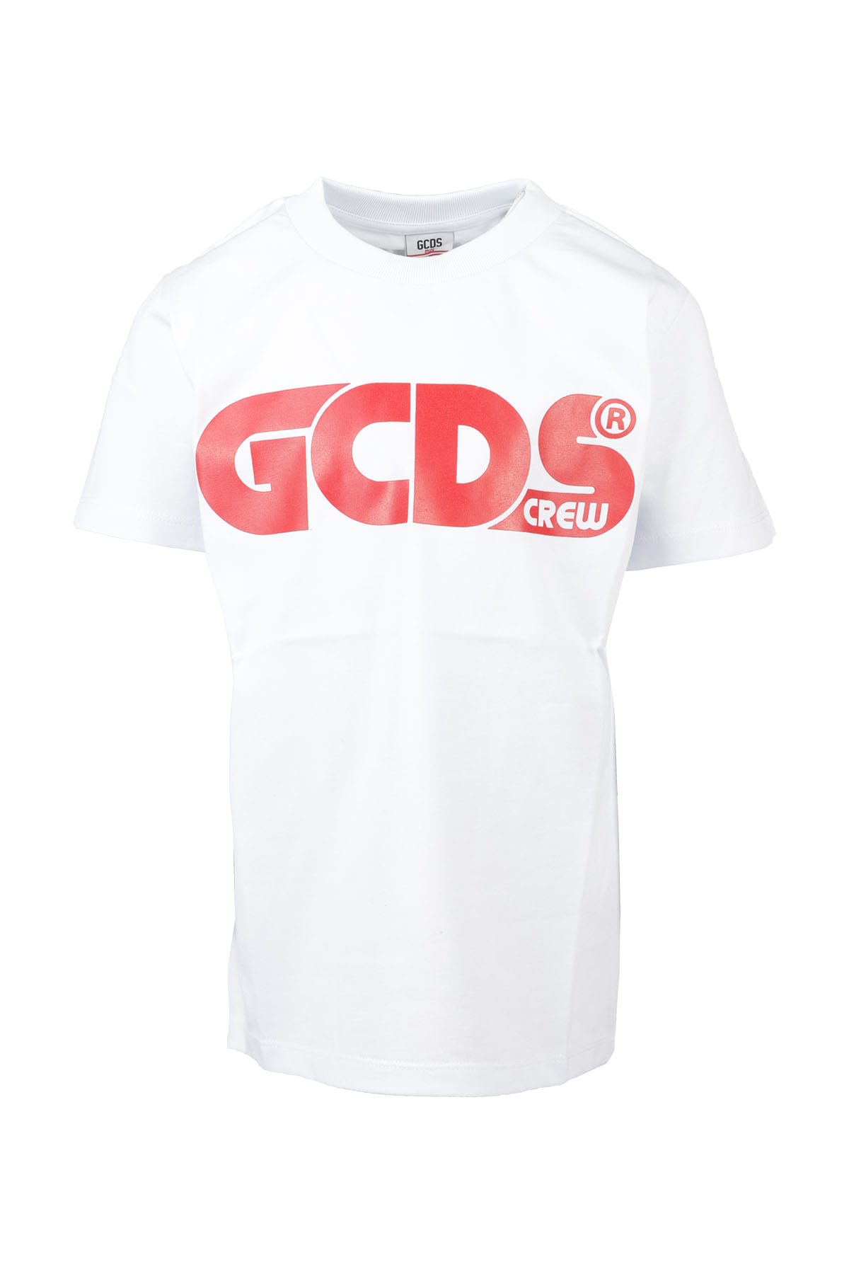 Gcds Logo Print Short-sleeved T-shirt Dress In White