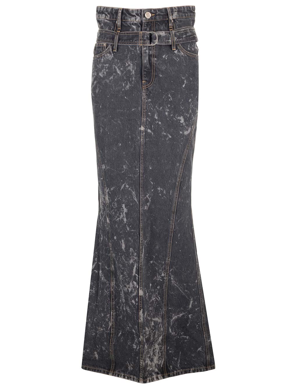 ROTATE BIRGER CHRISTENSEN TIE DYE EFFECT LONG SKIRT