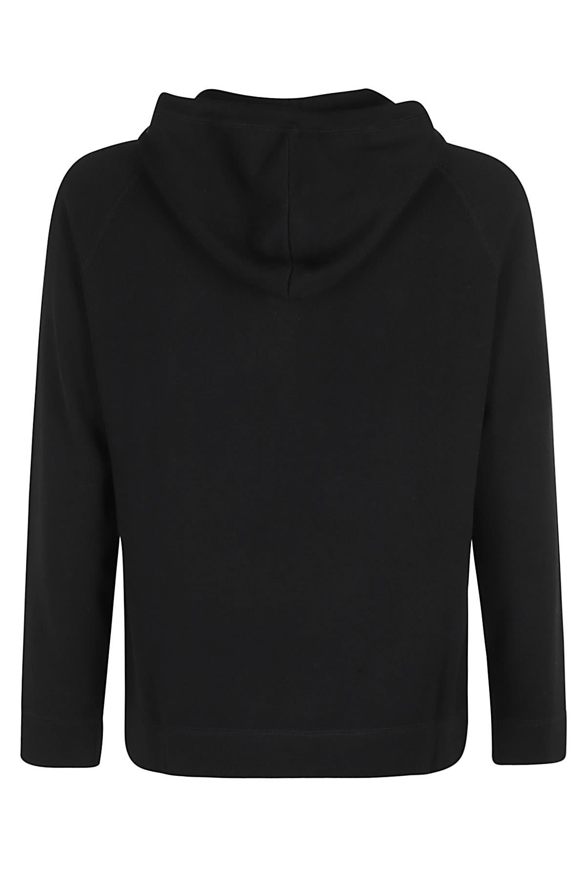 Shop Paolo Pecora Maglia Hoodie Lana Merinos In Nero