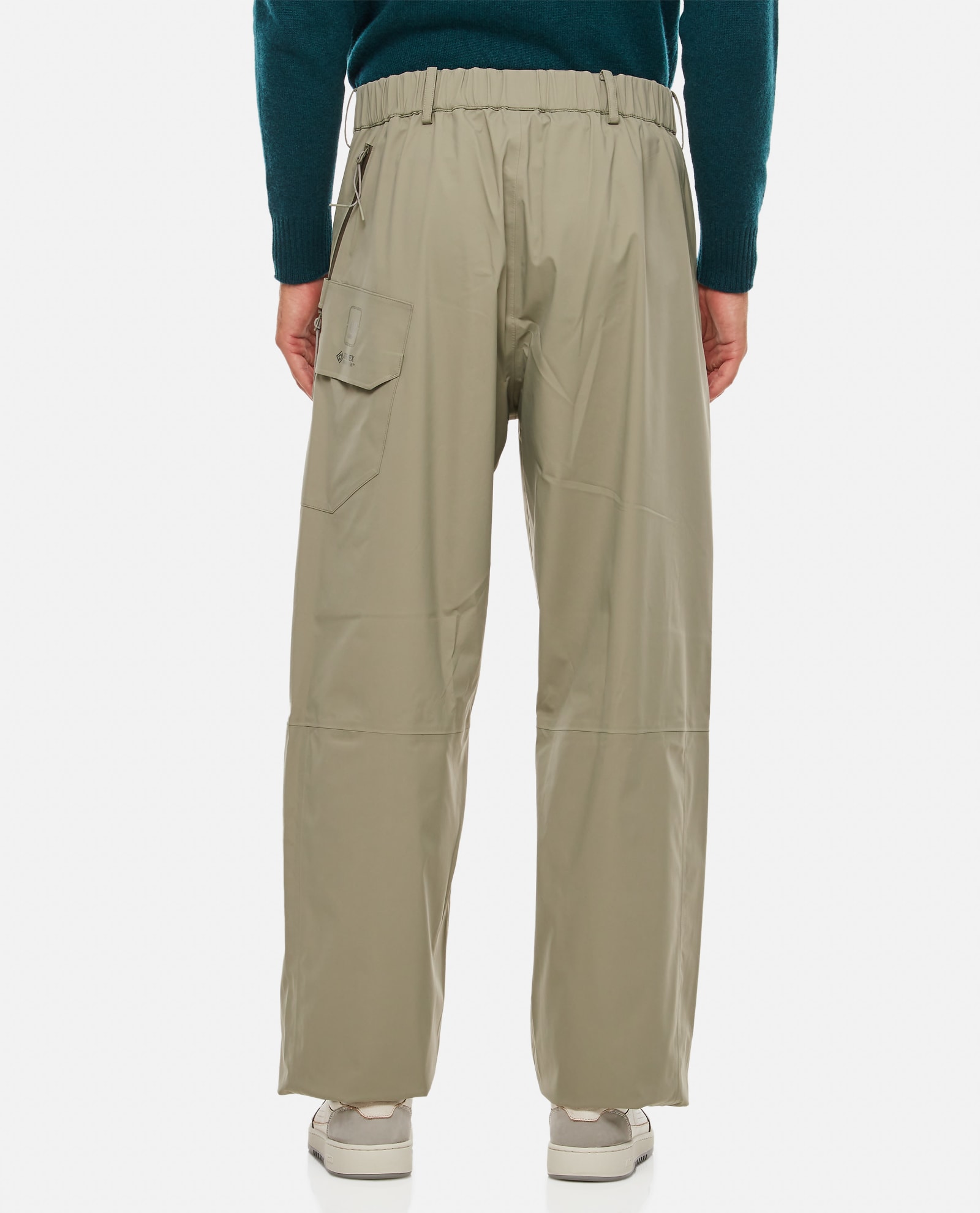 Shop C.p. Company Cotton Trousers In Silver Sage