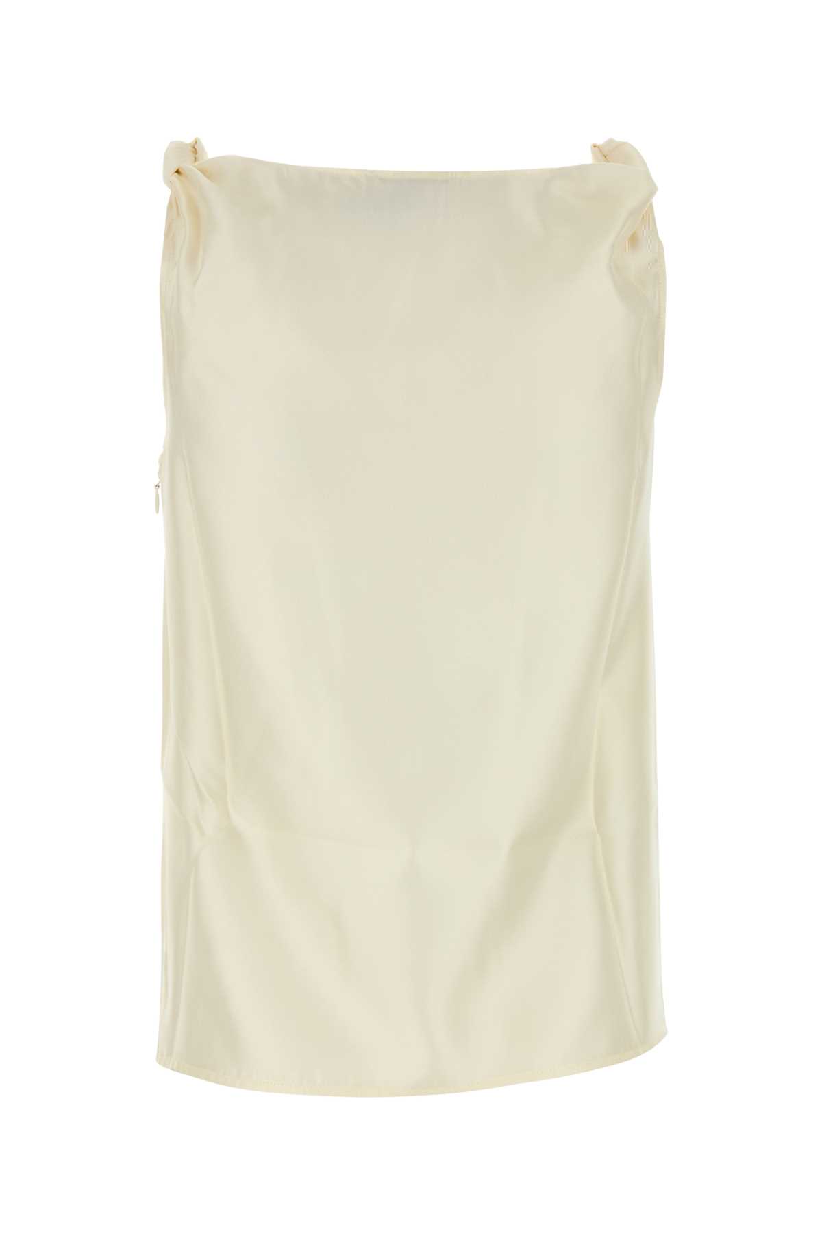Shop Loulou Studio Ivory Twill Remy Top In Softvanilla