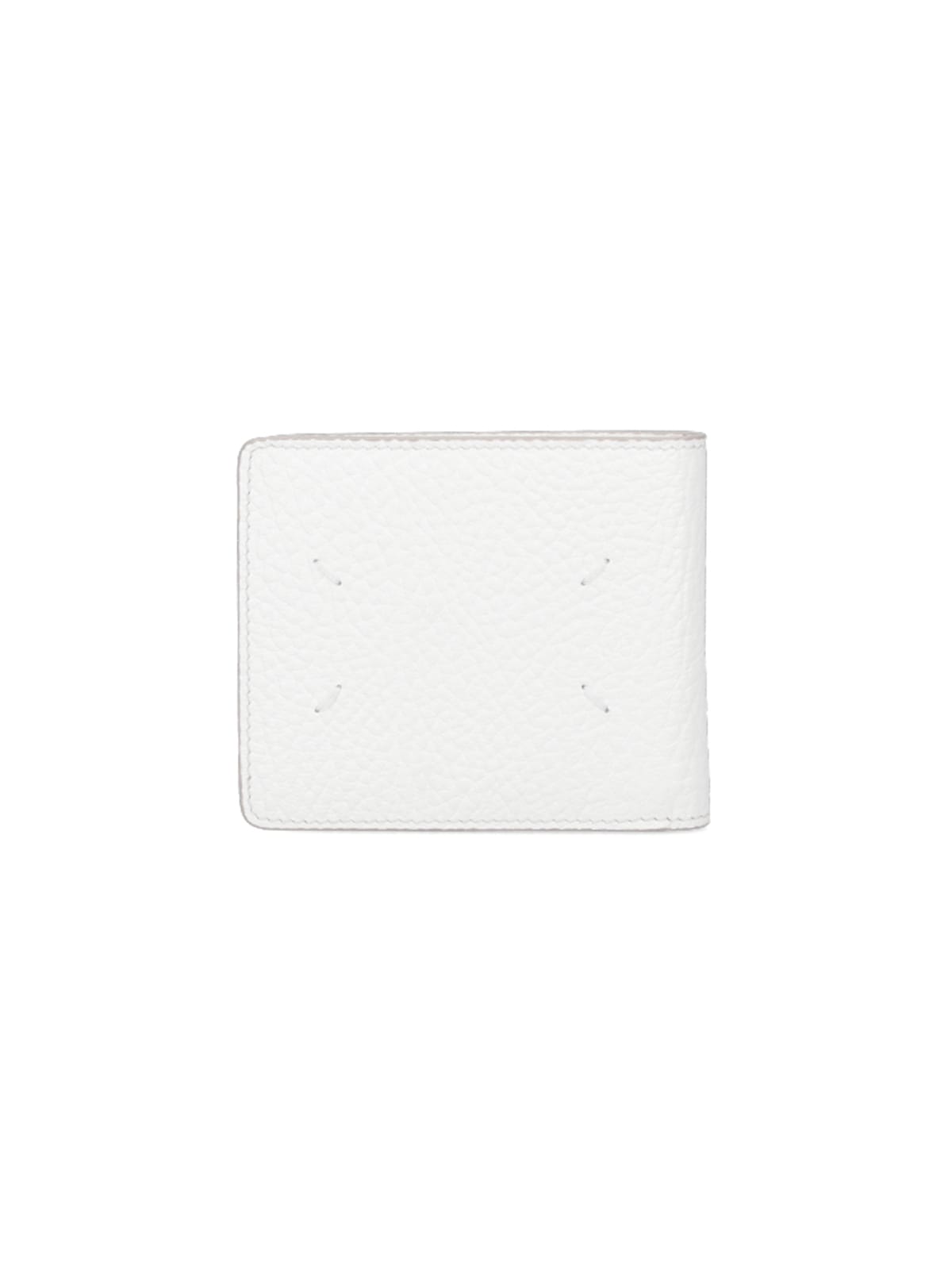 Shop Maison Margiela Four Stitches Bi-fold Wallet In White