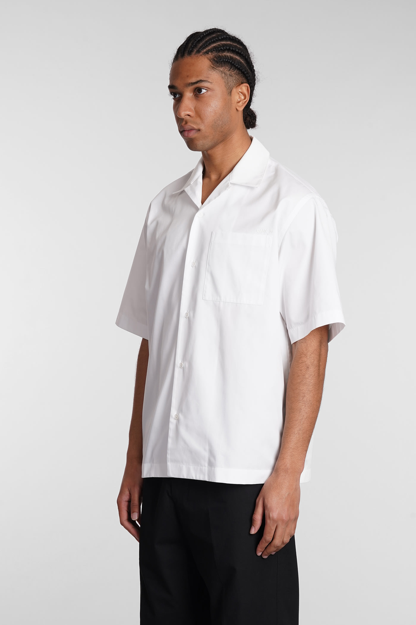 Shop Oamc Shirt In White Polyester