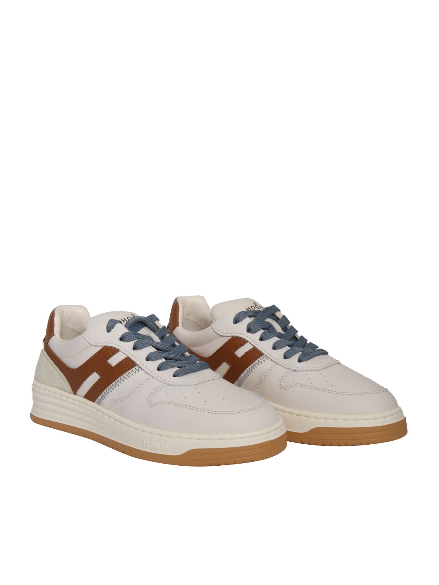 Shop Hogan H630 Sneakers In Beige