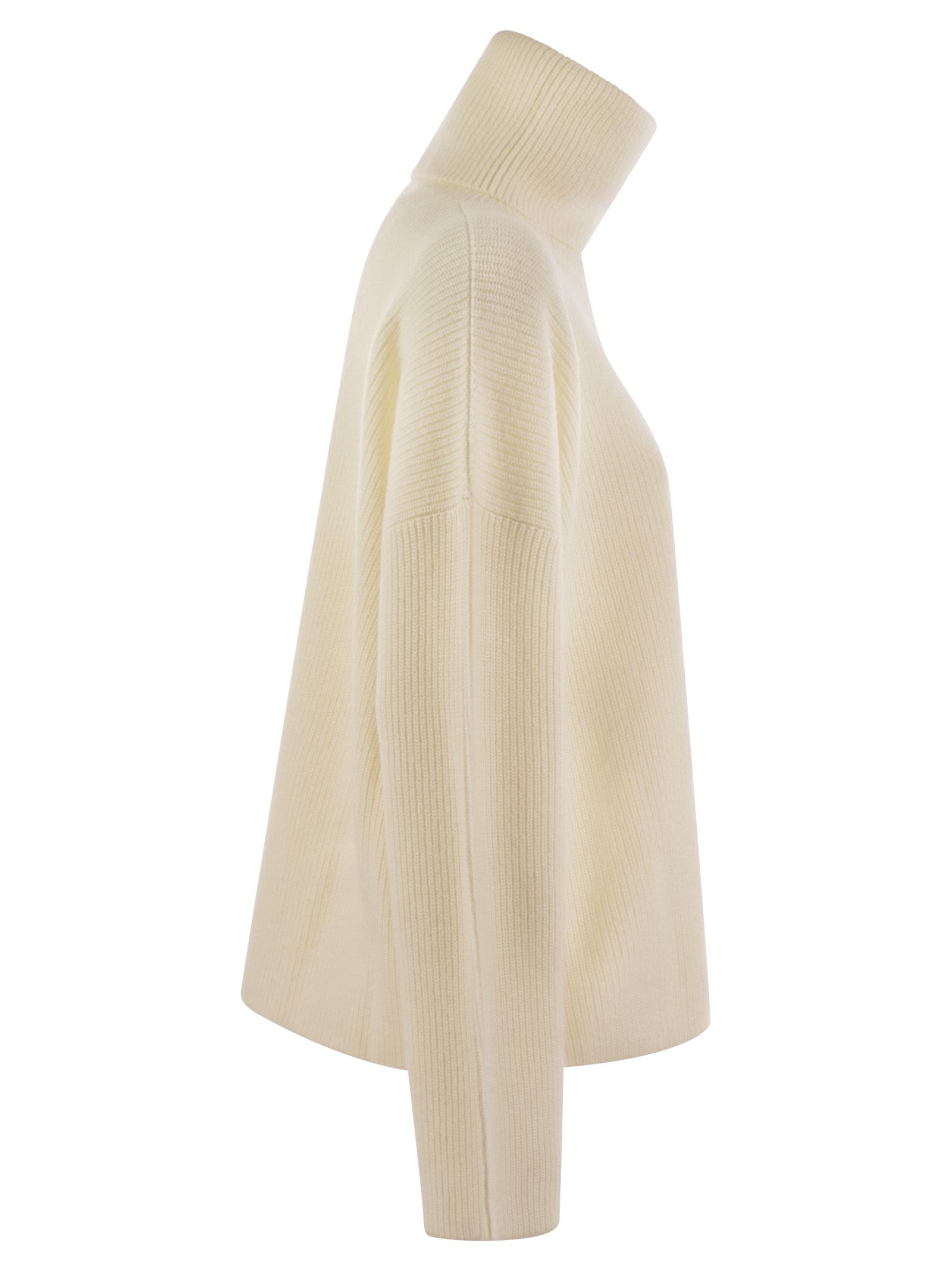 Fabiana Filippi Suéter Con Cuello Alto - Blanco In White