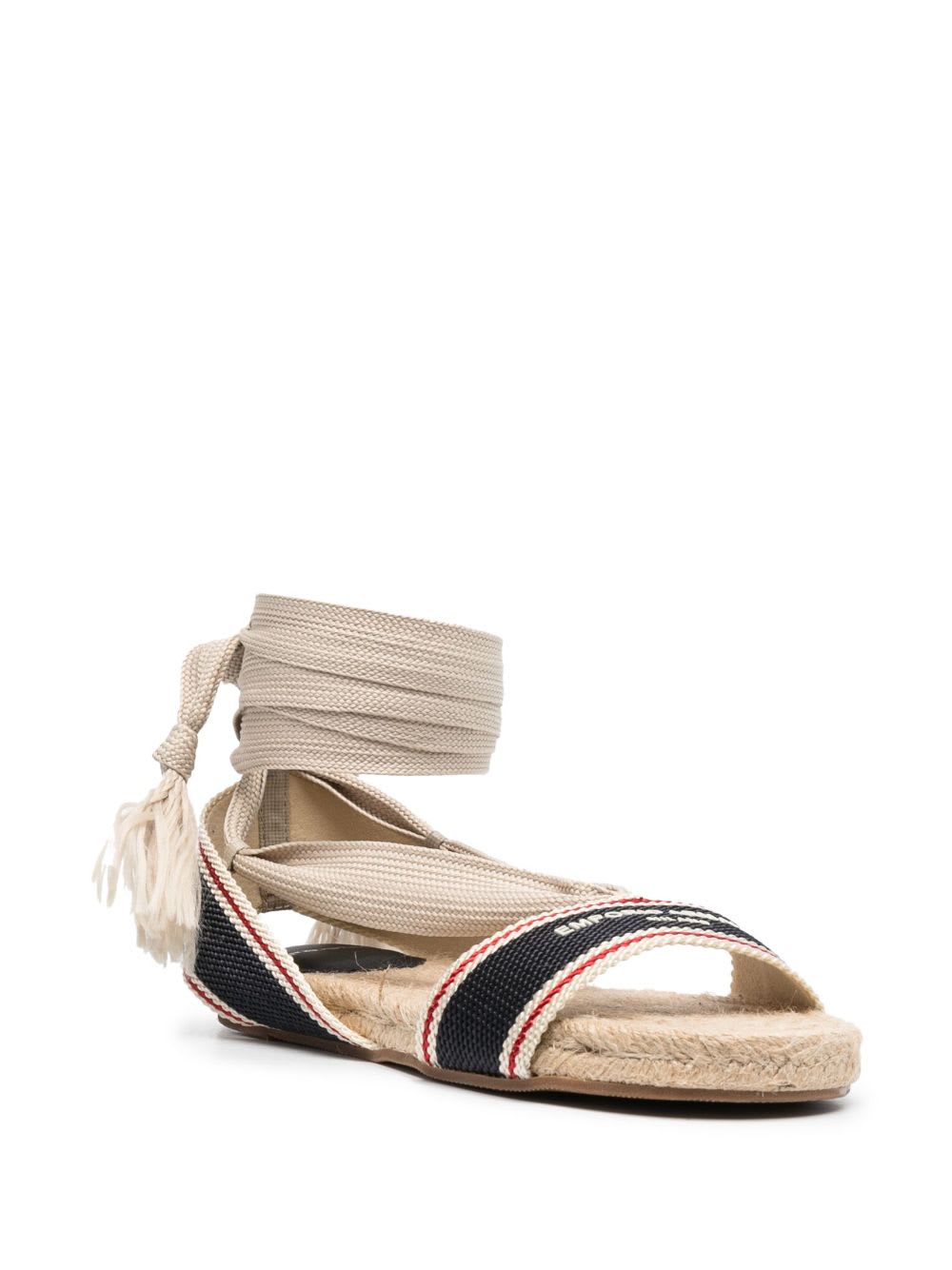 Emporio Armani Ankle-tie Sandals In Multi