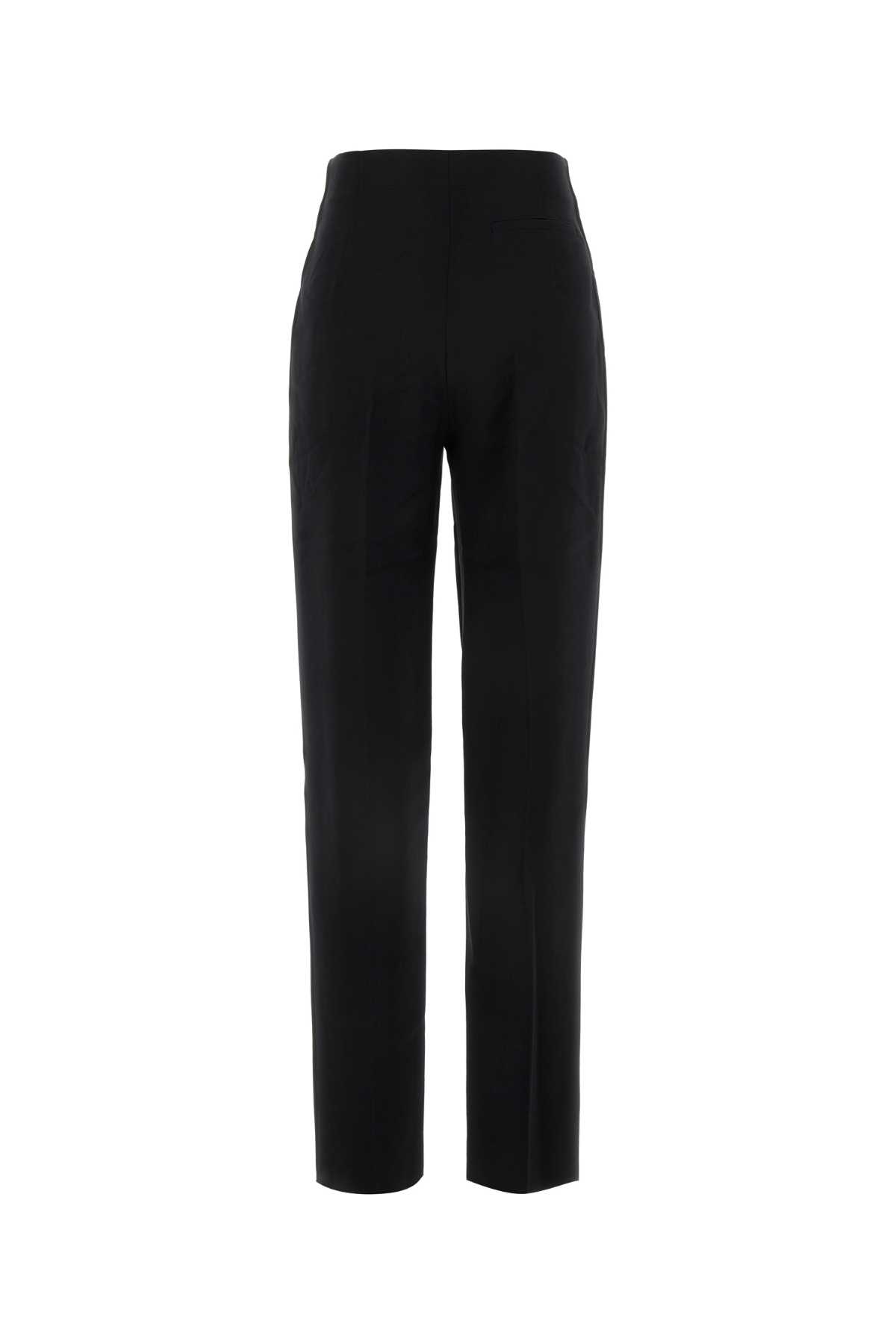 Shop Giorgio Armani Black Wool Pant In Uc001