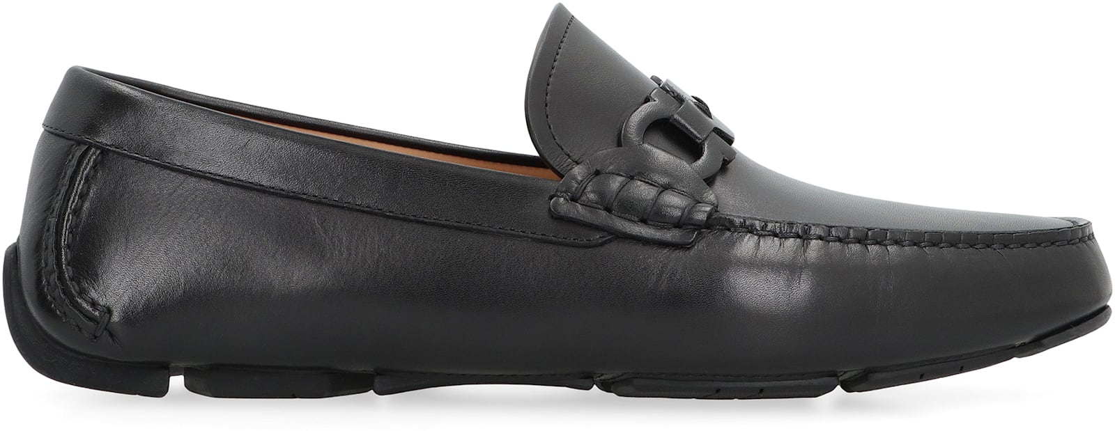 Ferragamo Byte Leather Loafers In Black