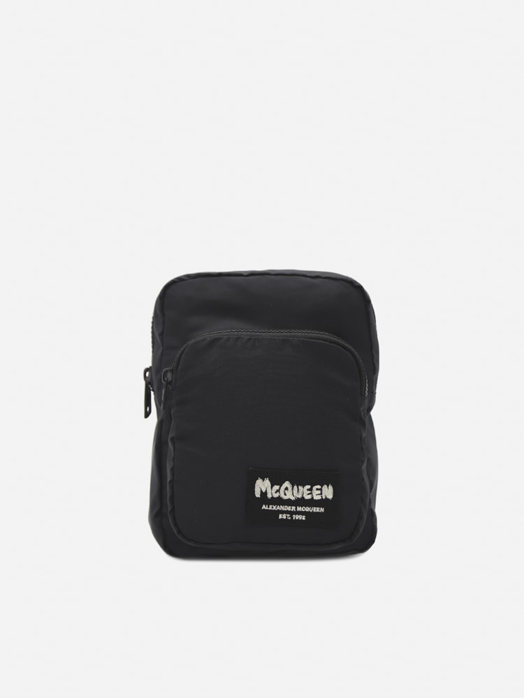 Alexander McQueen Waist Bag In Technical Fabric With Jacquard Logo