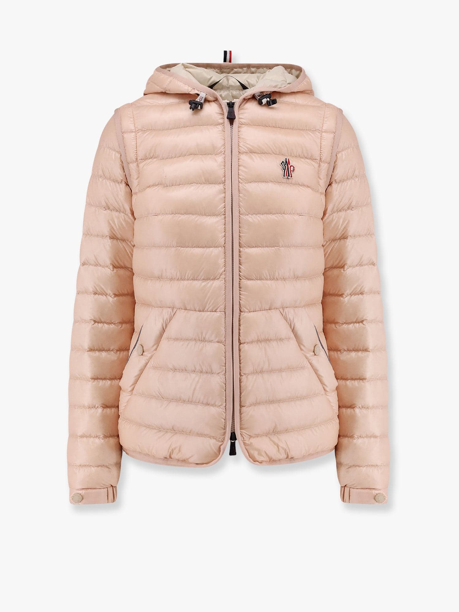 Moncler Karura 2-in-1 Hooded Short Down Jacket In Pink
