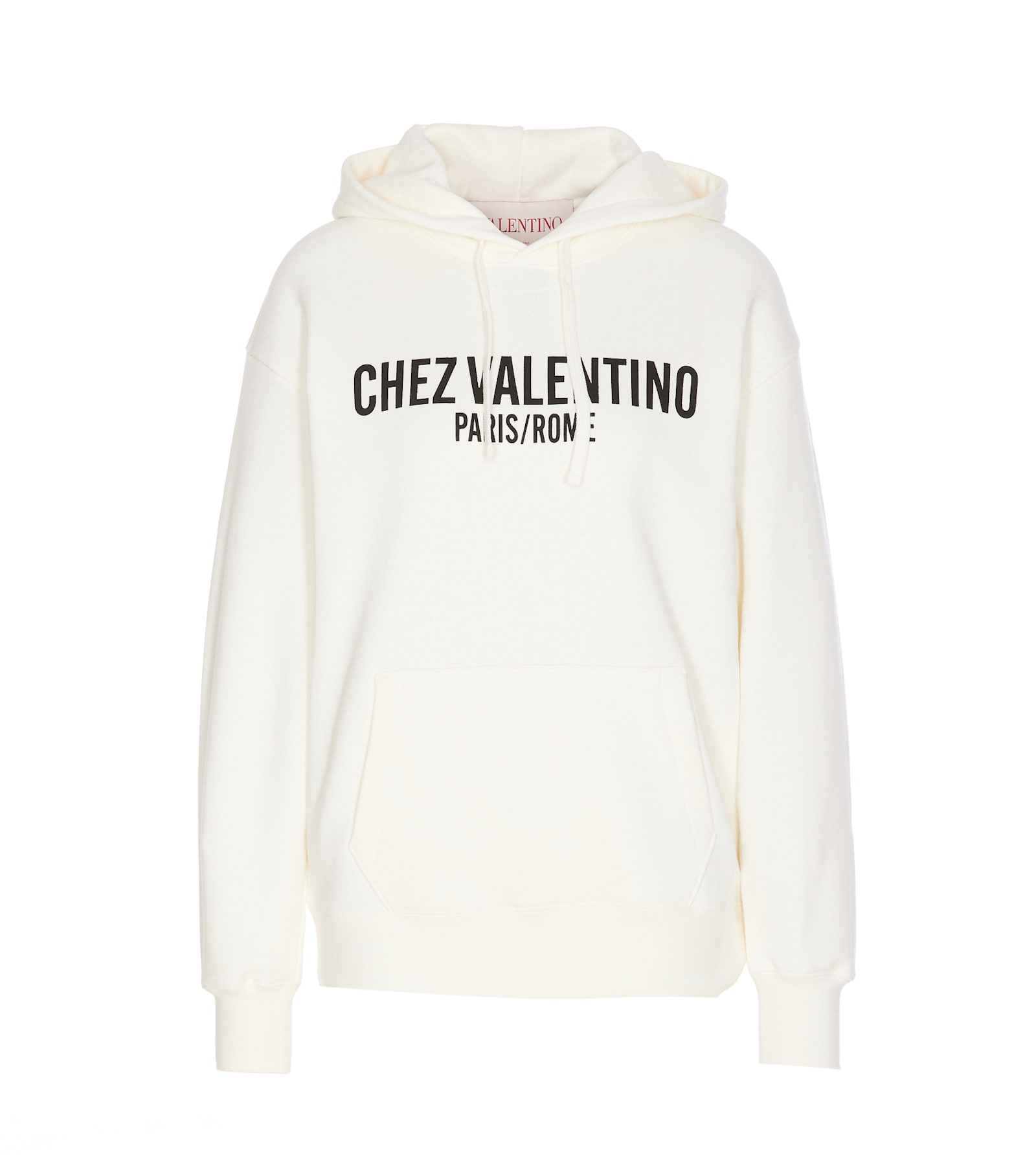 Shop Valentino Logo Hoodie In White