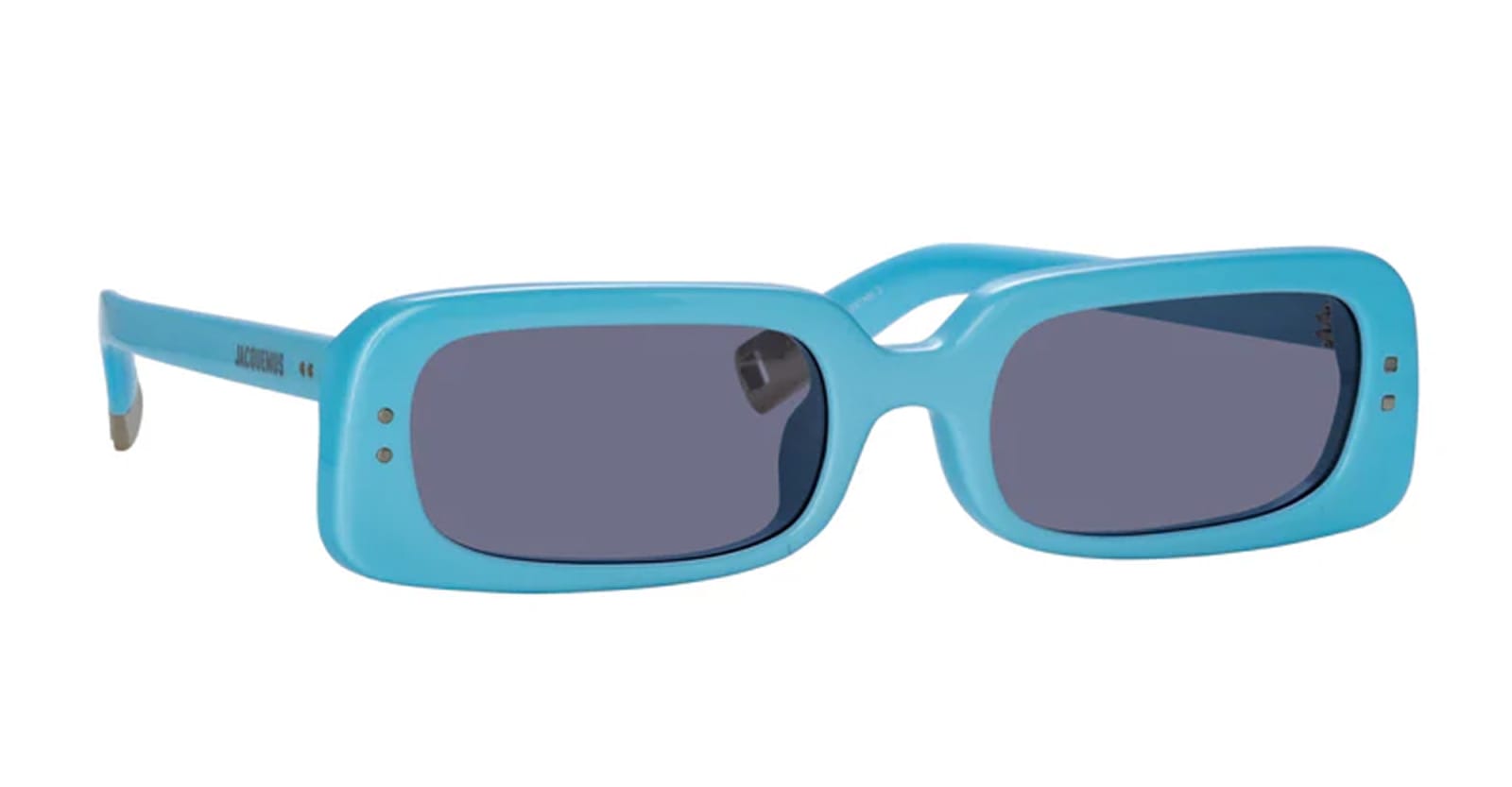 Shop Jacquemus Azzurro - Light Blue Sunglasses In Azzuro Light Blue Silver