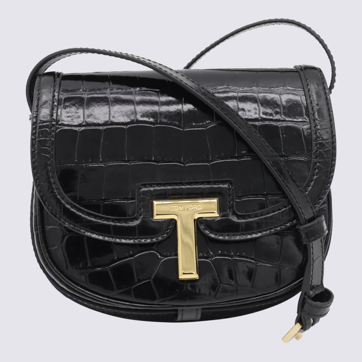 Black Leather Crossbody Bag