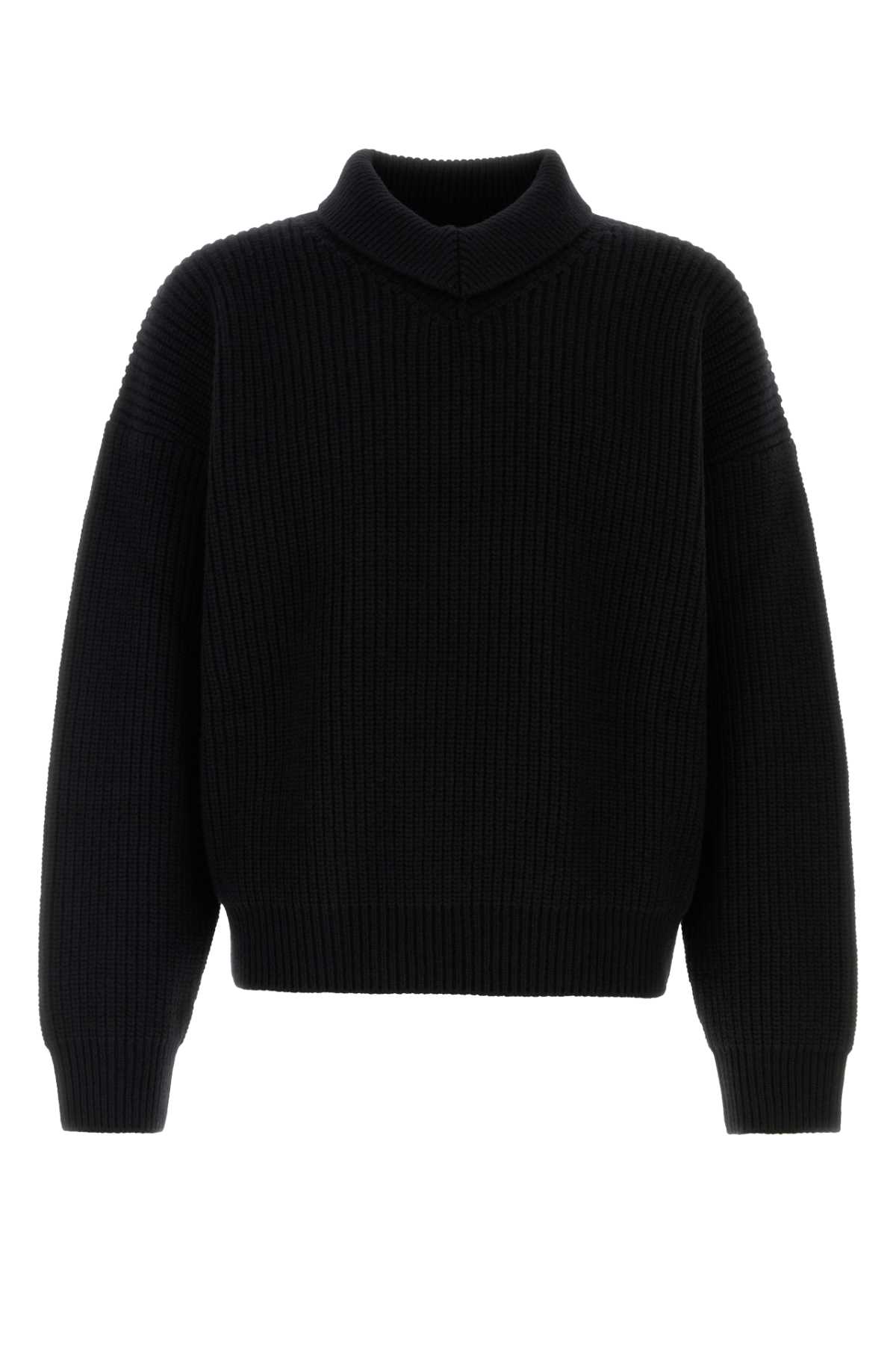 Black Wool Blend Sweater