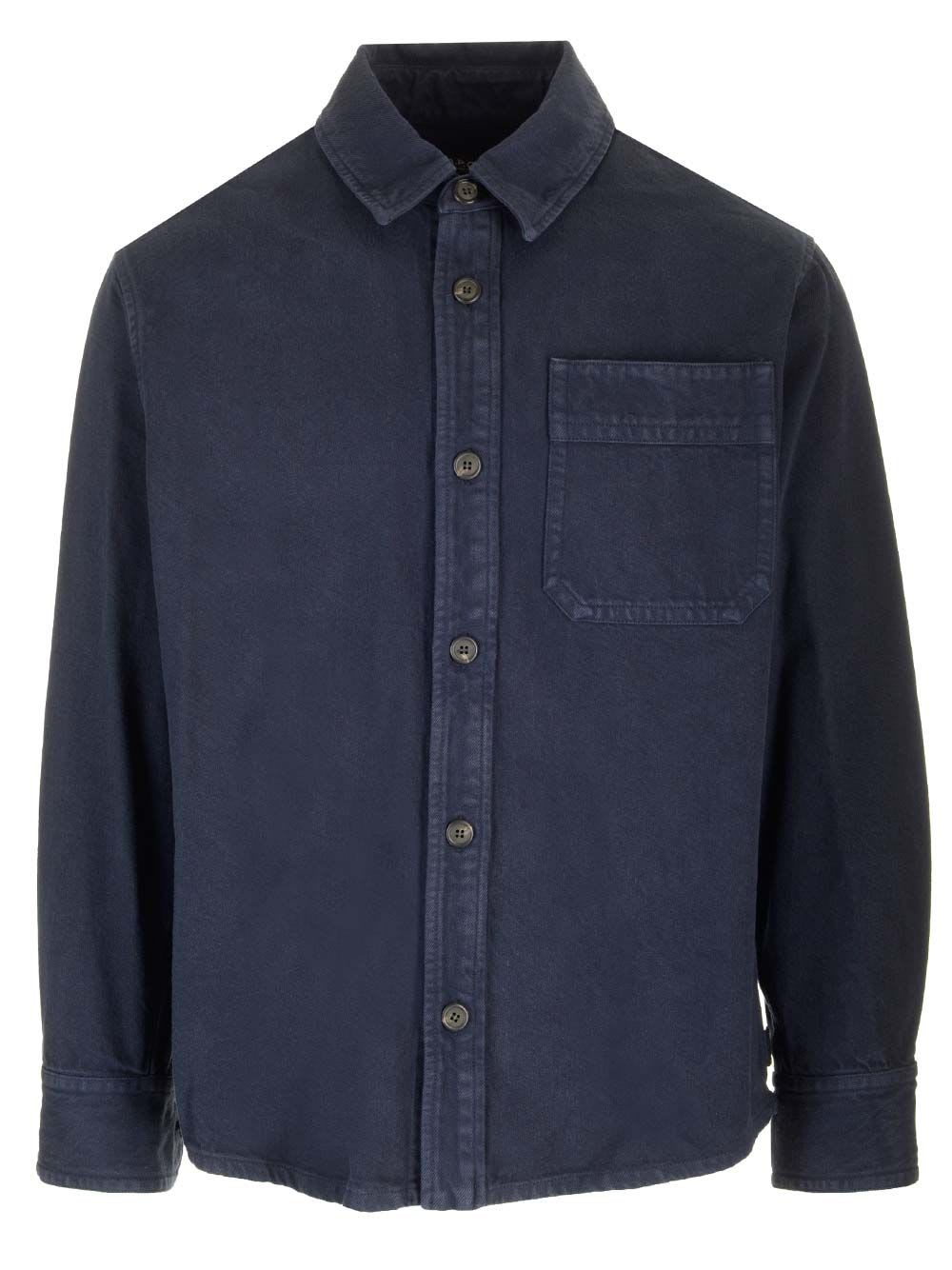 Shop Apc Oversized Shirt In Blue