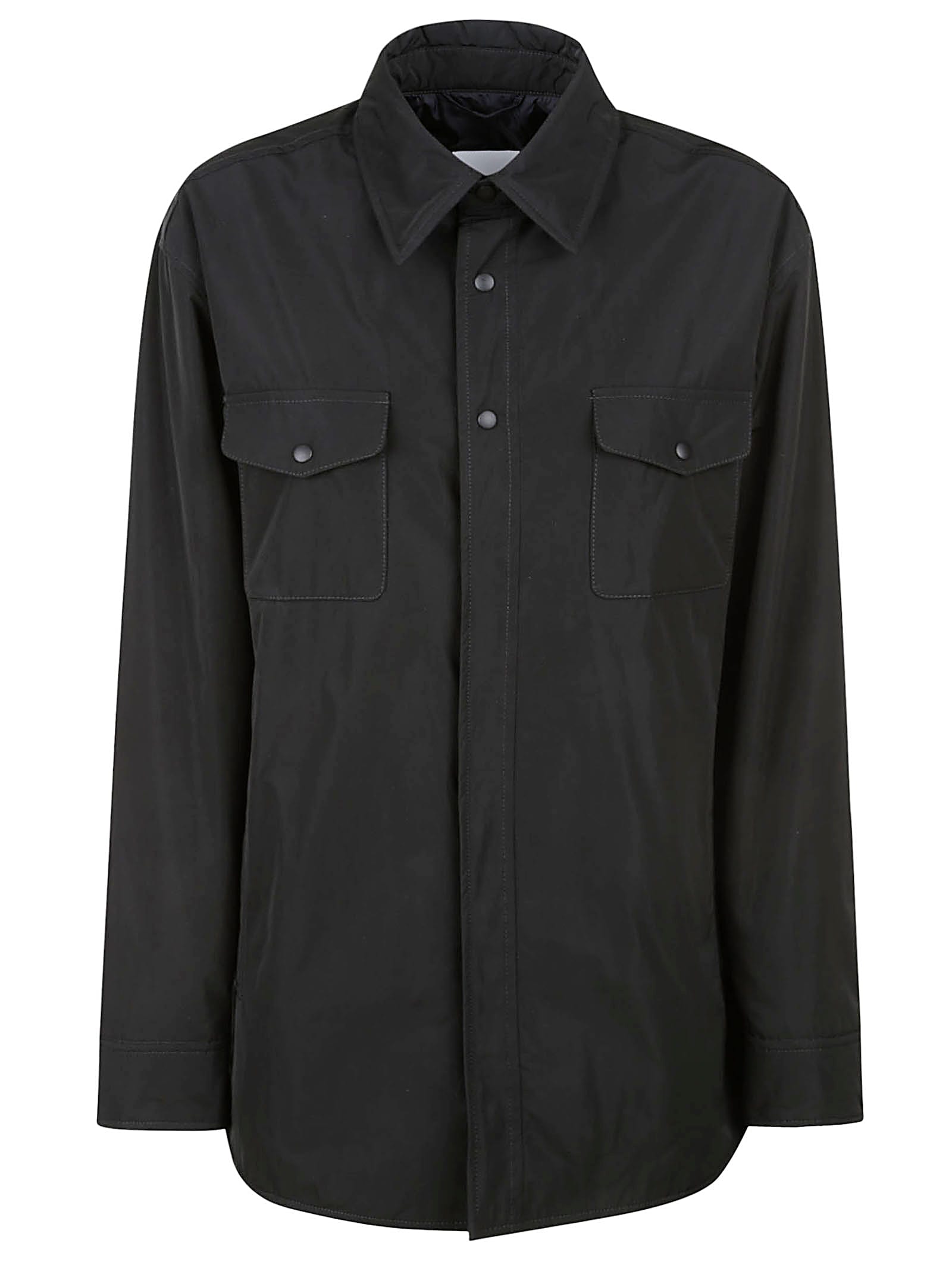 Patched Chest Pocket Two-buttons Shirt