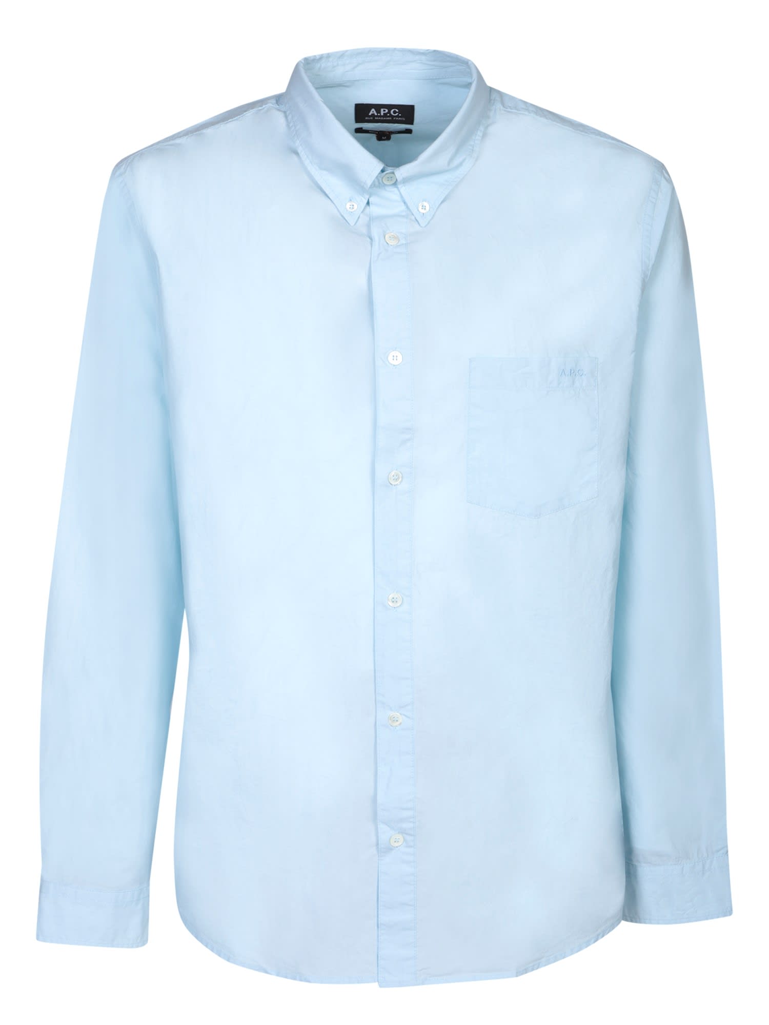 Shop Apc Edouard Light Blue Shirt