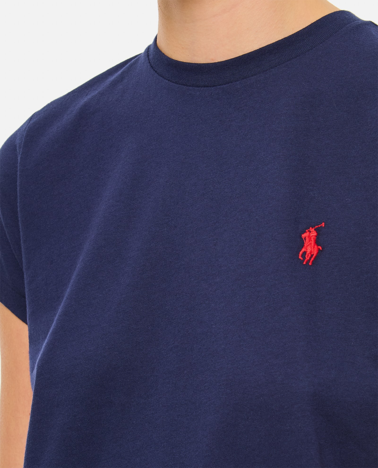 Shop Polo Ralph Lauren Cotton T-shirt In Blue