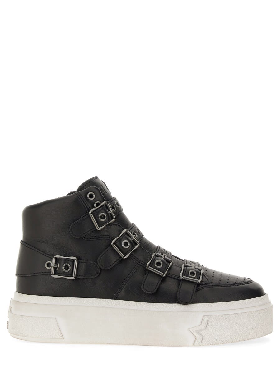 Shop Ash Starmoon Buckle Sneaker In Black