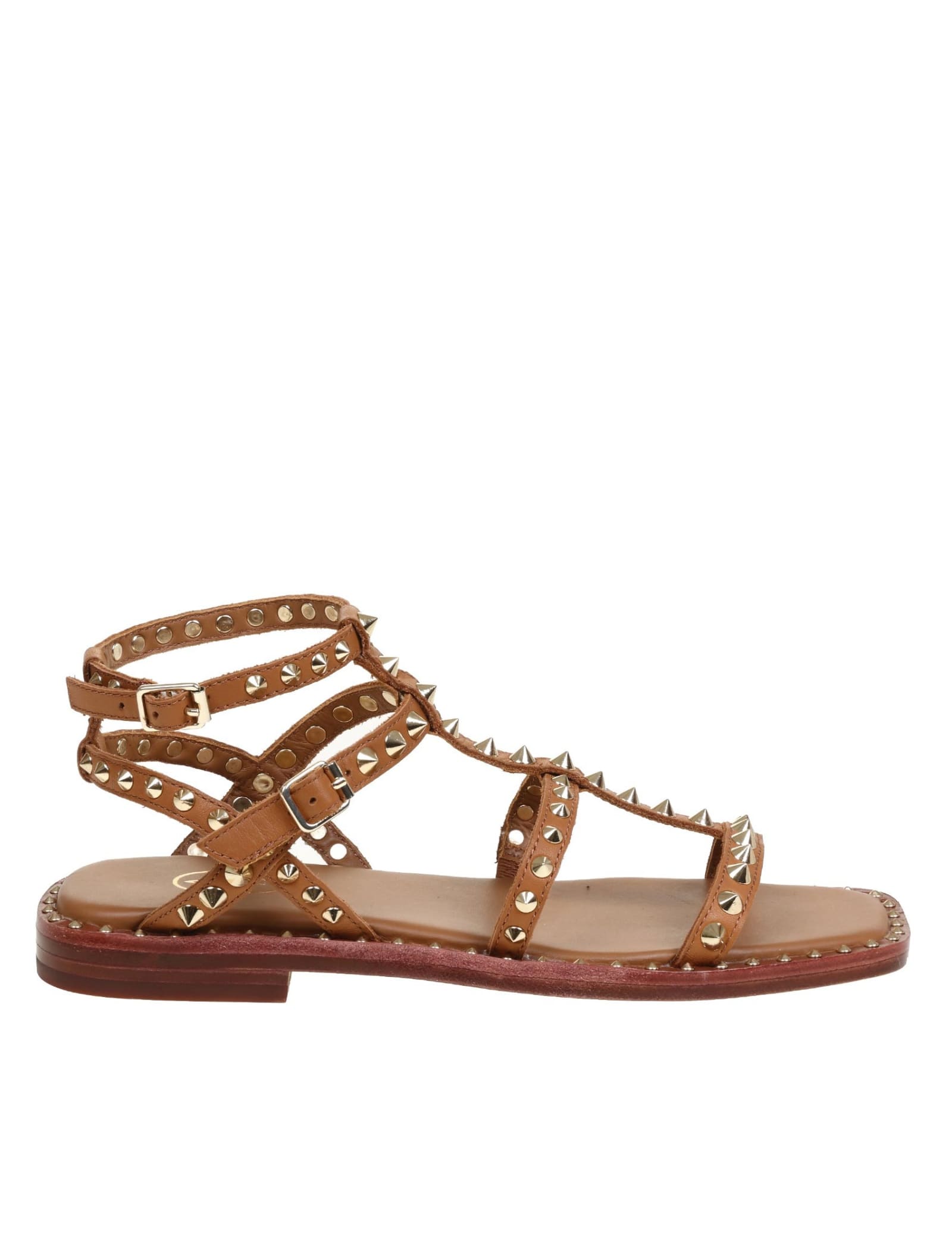Ash MAEVA SANDAL IN LEATHER WITH STUDS