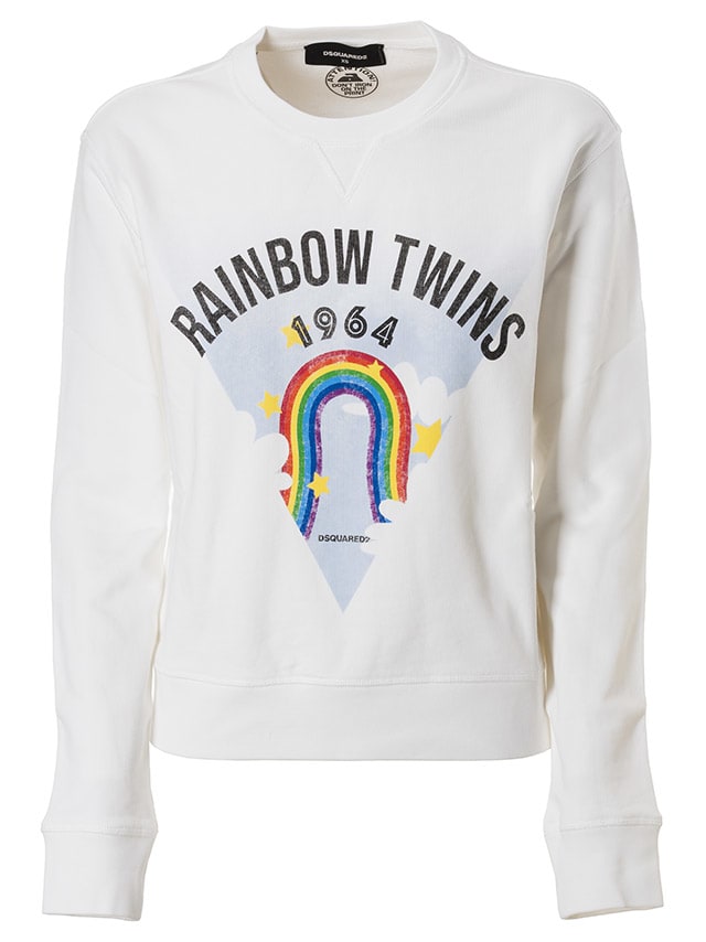 DSQUARED2 RAINBOW TWINS PRINT SWEATSHIRT,11211646