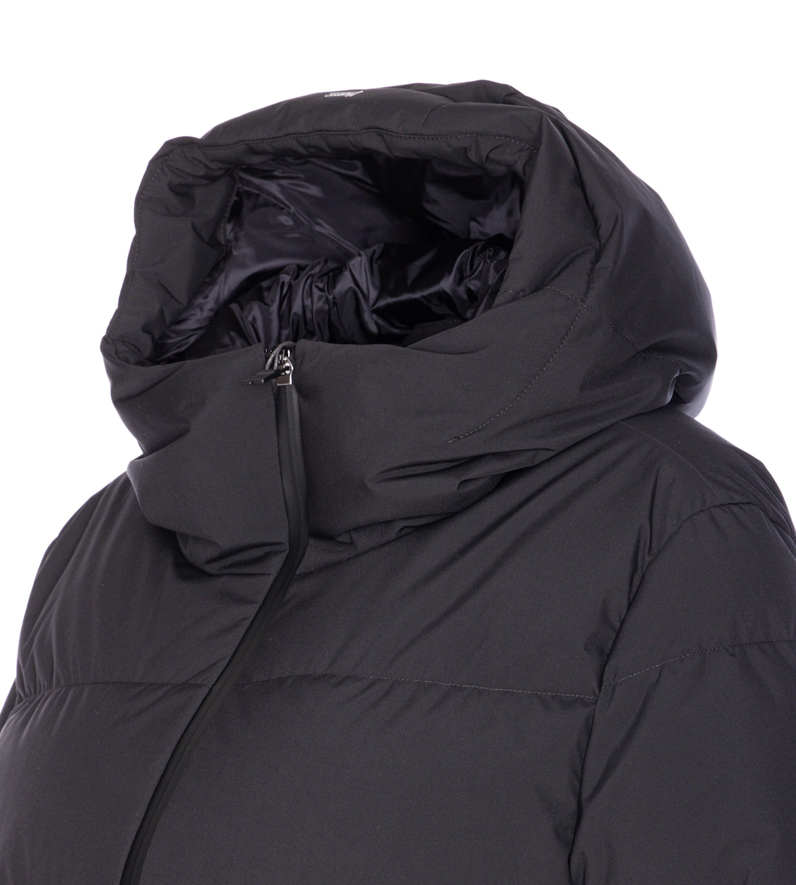 Herno Women Short 2 Layers Padded Down Jacket In Black